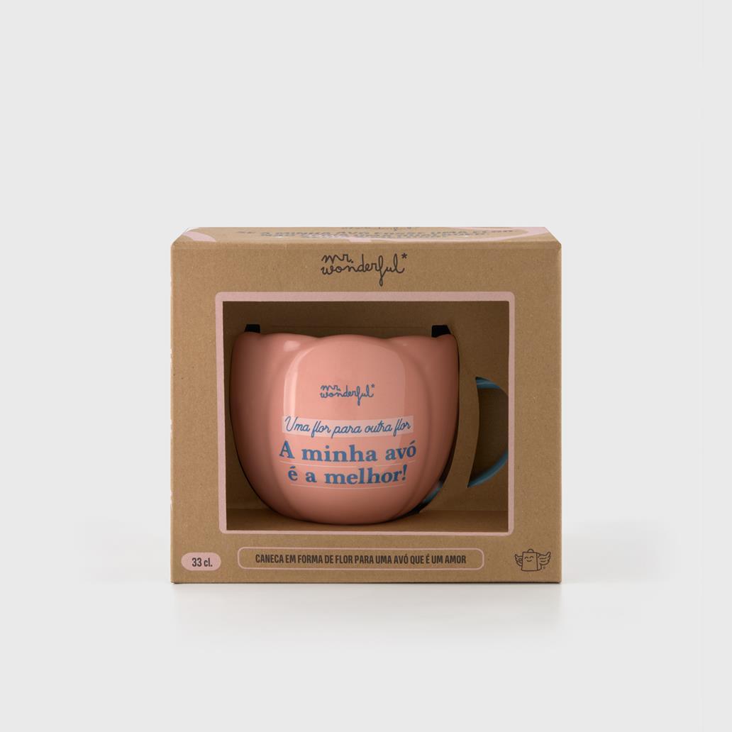 Mr Wonderful TAZA - Una flor para otra flor. ¡Mi abuela es la mejor!