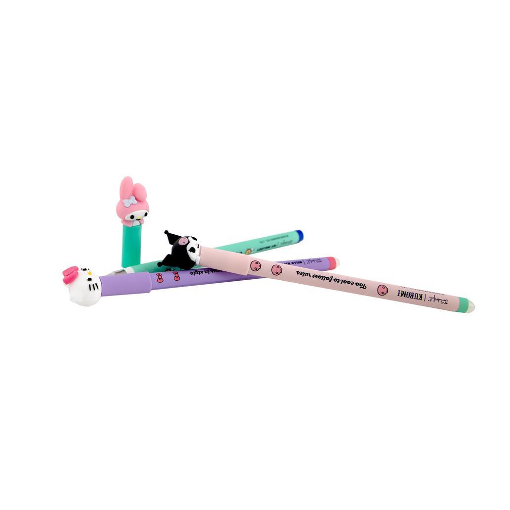 Set de 3 bolígrafos borrables Bo-Bo de Mr. Wonderful - Hello Kitty, My Melody y Kuromi
