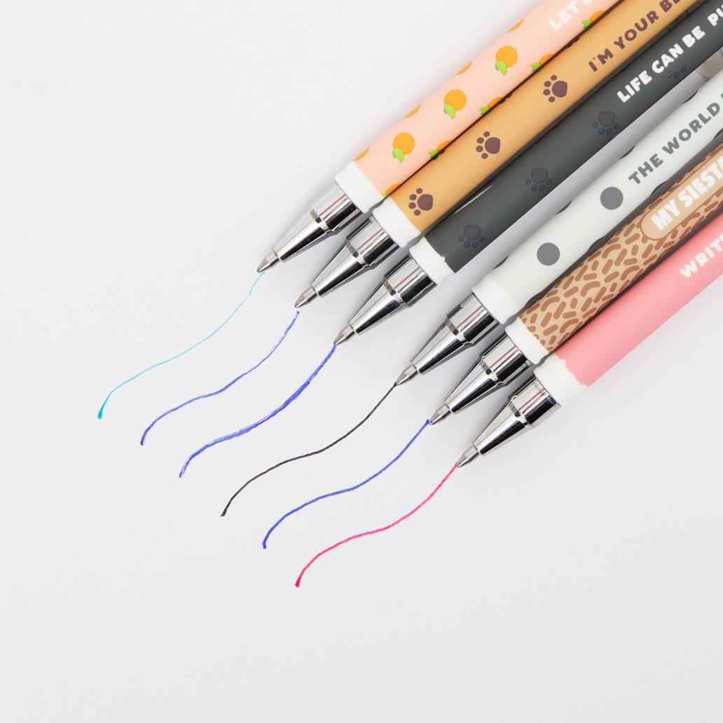 Bo-Bo – Estuche Extensible Capibara + 6 Bolígrafos Borrables | Mr. Wonderful