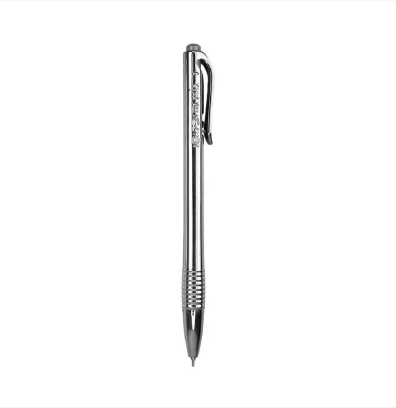 Esferográfica Retráctil Metallic Silver | Newpen Sensations