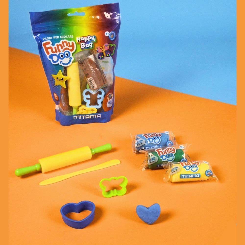 Kit Pasta Modelar Funny Doo Happy Bag 14pcs