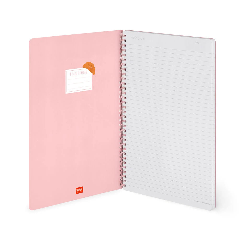 Caderno Espiral Pautado A4 Croissant | Legami