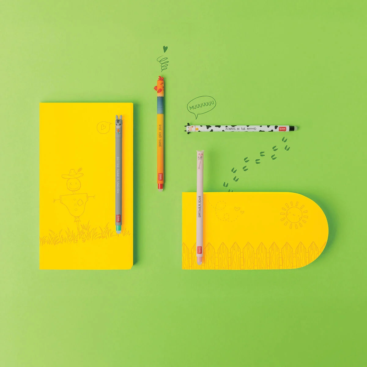 Legami Set de 4 bolígrafos de gel borrables