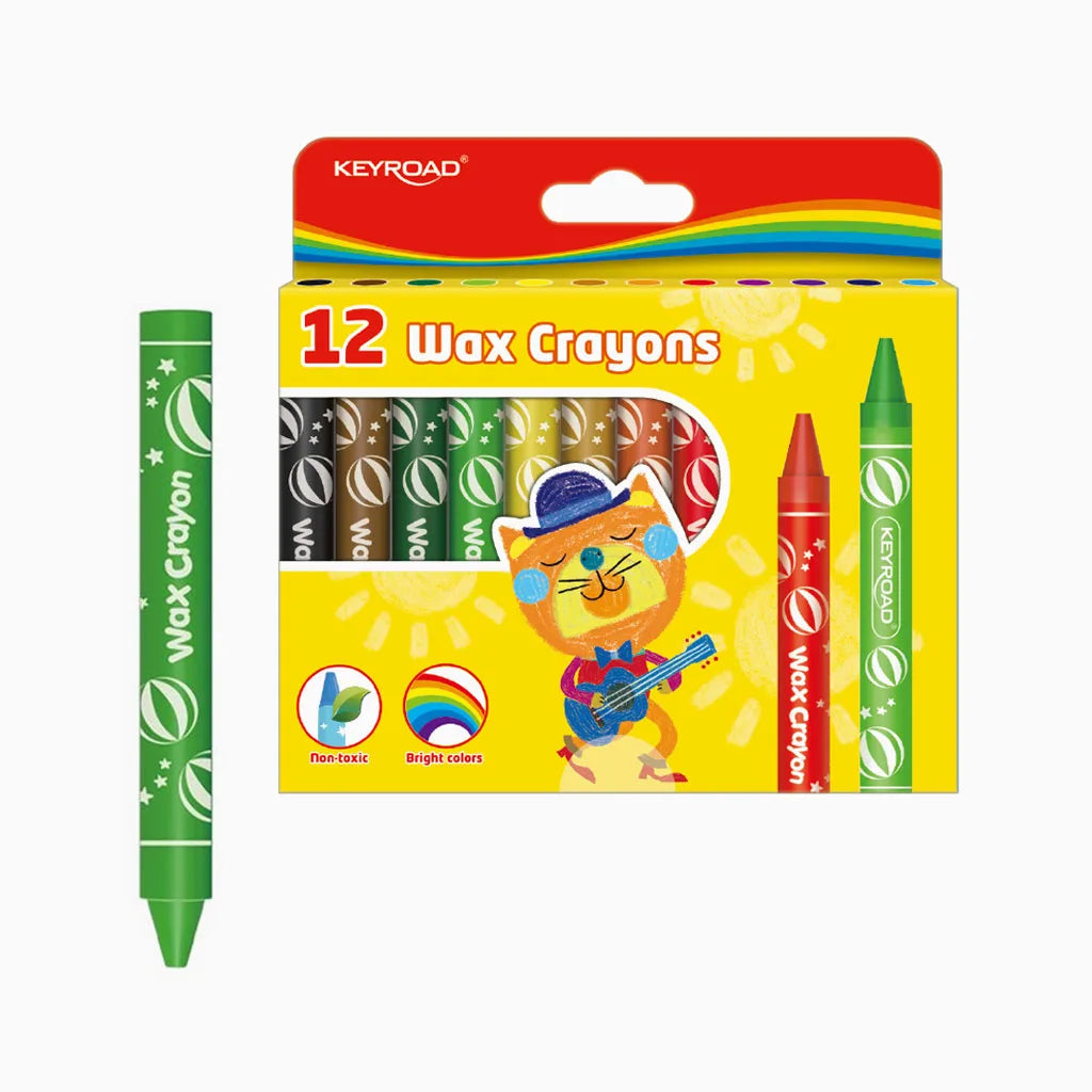 Crayons de cire, boîte de 12 unités Keyroad