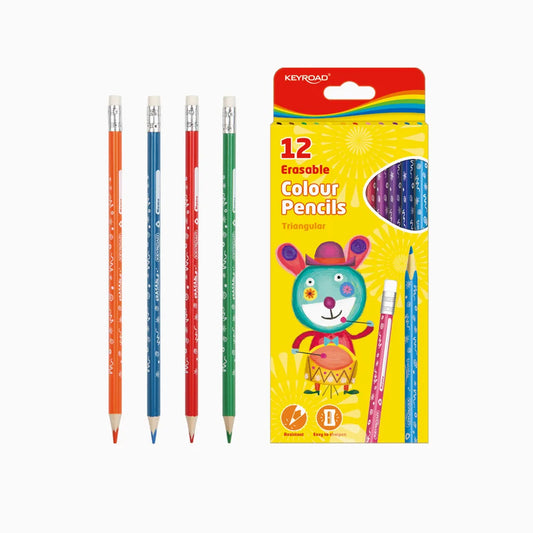 Lápices de Colores Borrables 12ud | Keyroad