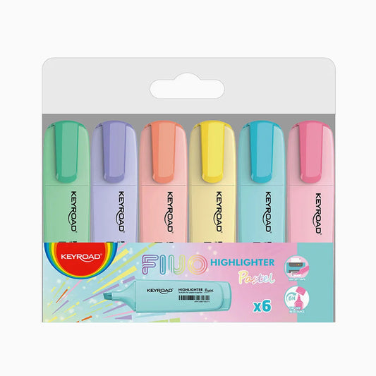 Rotuladores Fluorescentes Pastel 6un | Keyroad