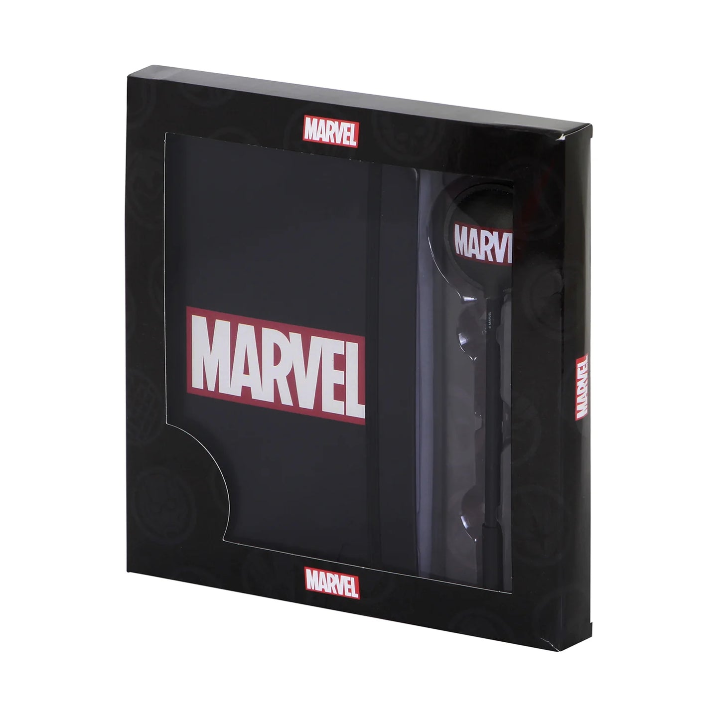 Diário com Caneta Marvel Comics Preto | Karactermania