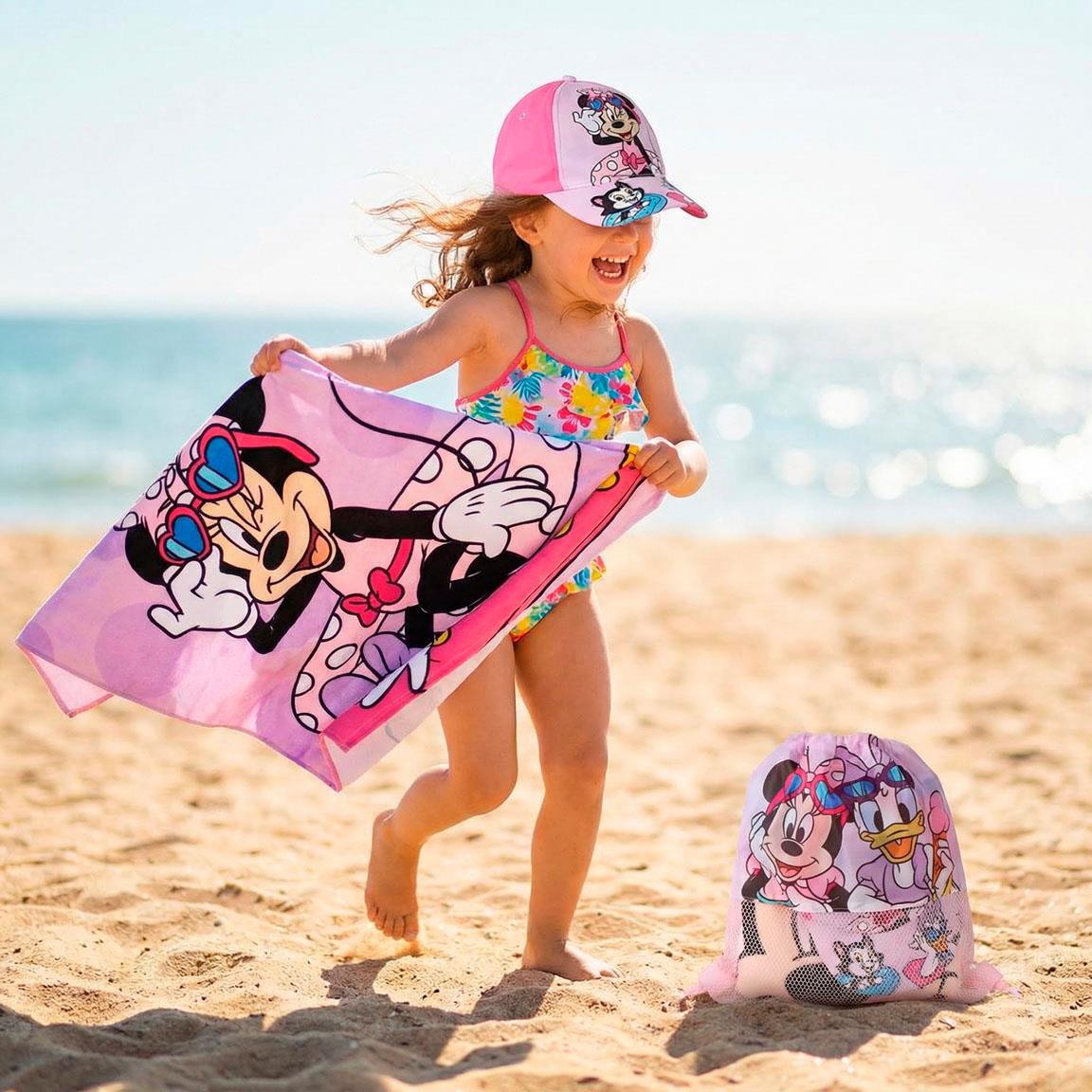 Conjunto Bolsa de Playa con Toalla y Gorra Minnie Disney
