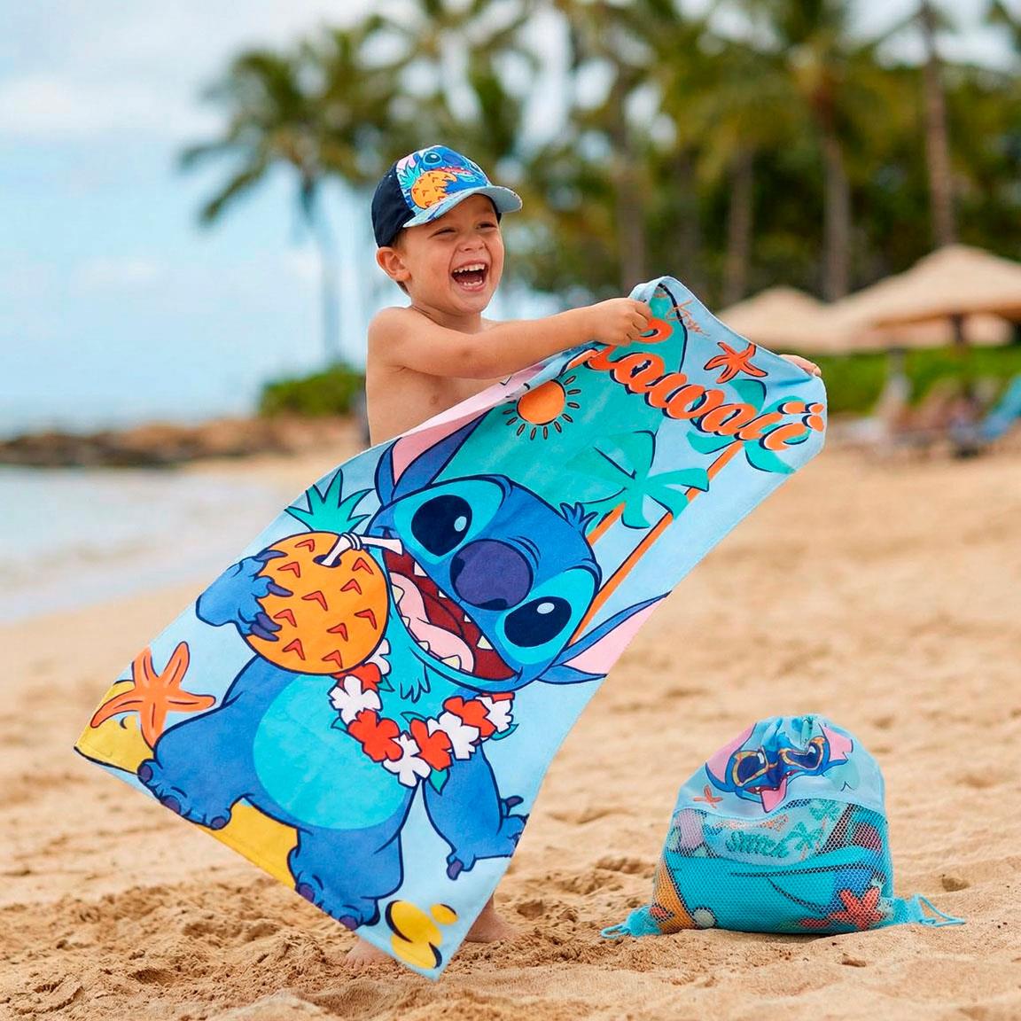 Conjunto Saco De Praia com Toalha De Praia e Boné Stitch