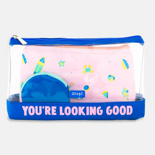 Mr Wonderful Set de 3 neceseres You're looking good