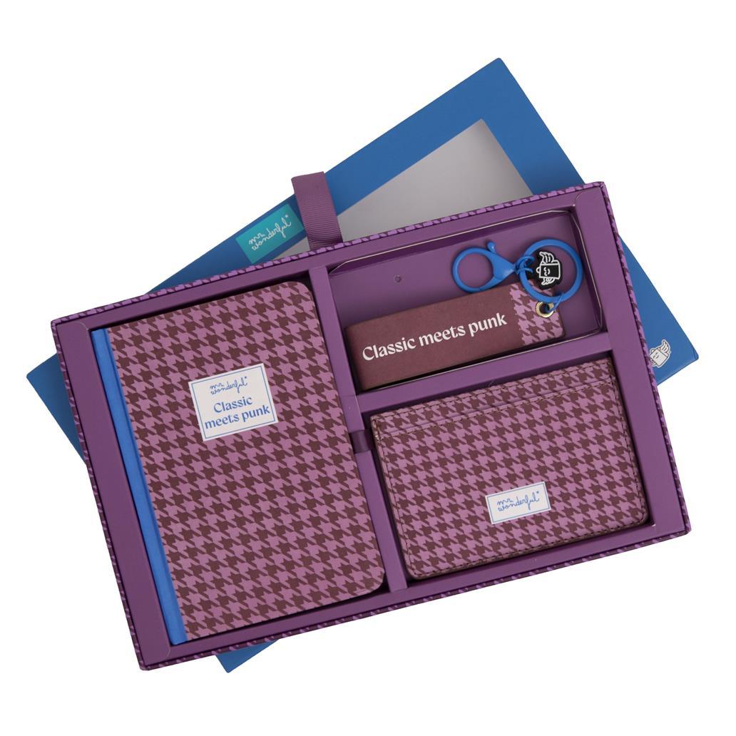 Mr Wonderful Cuaderno A6 + Monedero + Llavero - Pata de Gallo