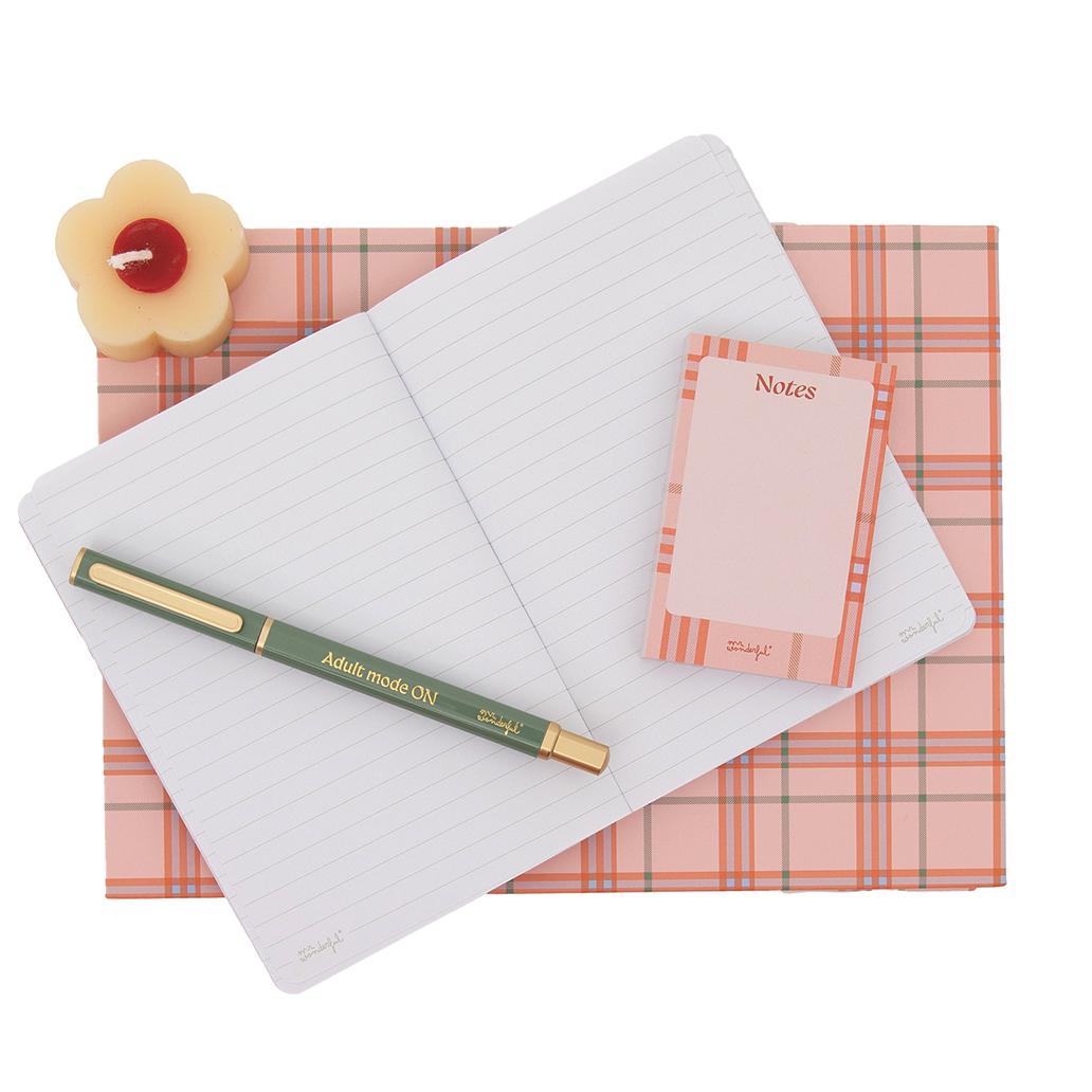 Mr Wonderful Conjunto Com Caderno A6 + Caneta + Bloco De Notas + Vela - C'est La Vie