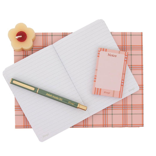 Mr Wonderful Ensemble Carnet A6 + Stylo + Bloc-Notes + Bougie - C'est La Vie