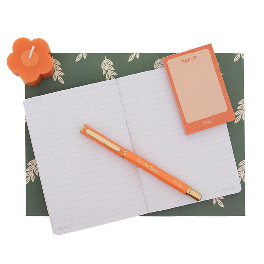 Mr Wonderful Set avec carnet A6 + stylo + bloc-notes + bougie parfumée - Moi, moi-même et moi