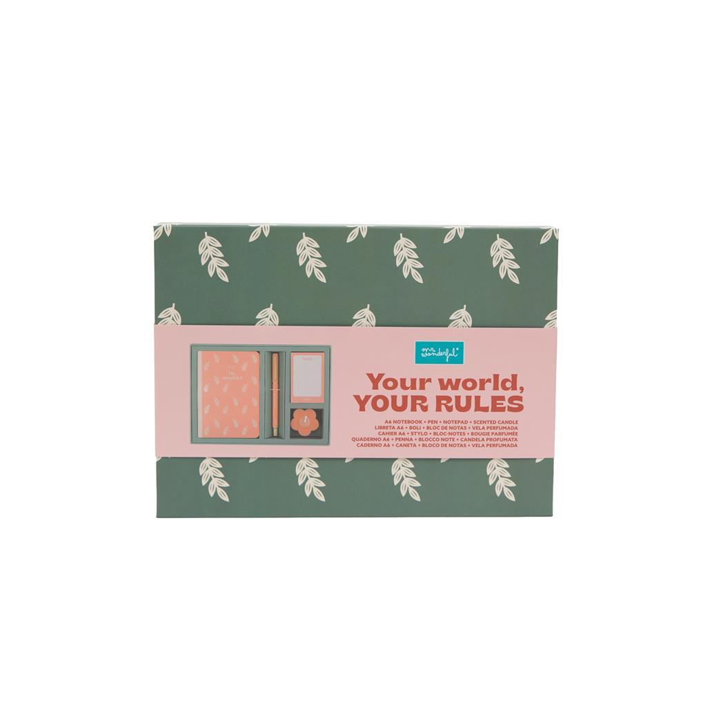 Mr Wonderful Conjunto Com Caderno A6 + Caneta + Bloco De Notas + Vela Perfumada - Eu, Eu Mesmo & Eu
