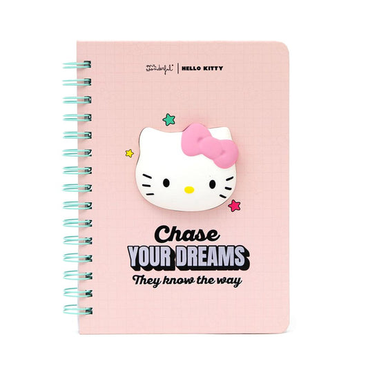 Mr Wonderful Carnet A5 avec Squishy Hello Kitty - Poursuis tes rêves, ils connaissent le chemin