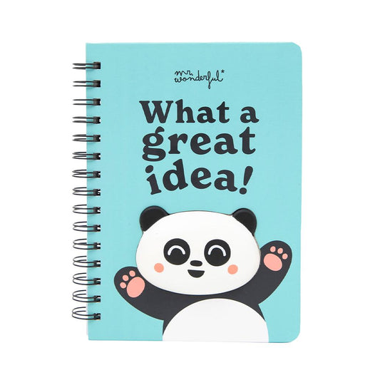 Mr Wonderful Cahier A5 3D Squishy Panda - Quelle bonne idée !