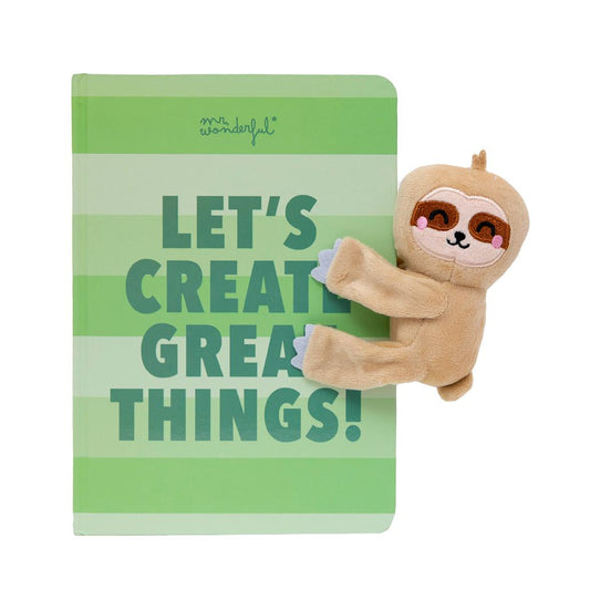 Mr Wonderful Carnet A5 avec Peluche Paresseux - Let's Create Great Things!
