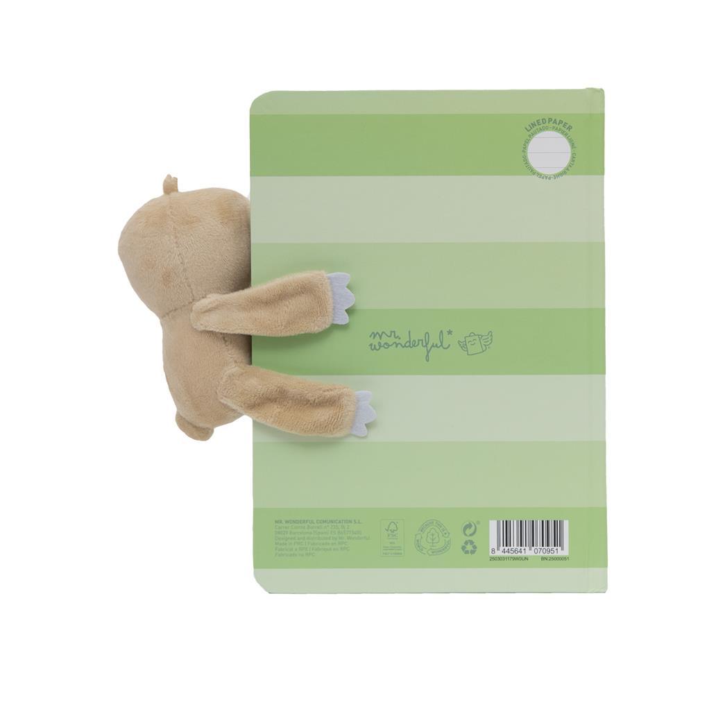 Mr Wonderful Cuaderno A5 Con Peluche Perezoso - ¡Let's Create Great Things!