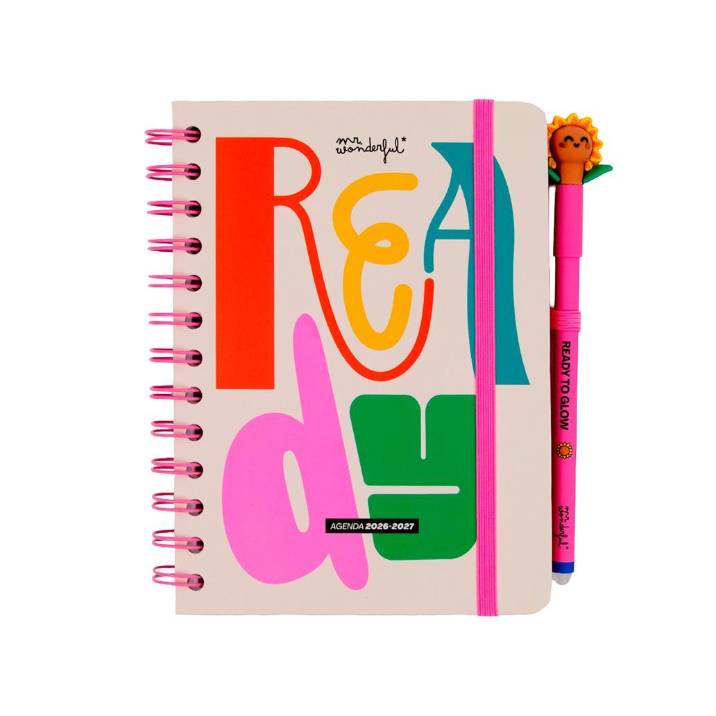 Agenda 2026-2027 com 3 Esferógraficas Ready | Mr. Wonderful