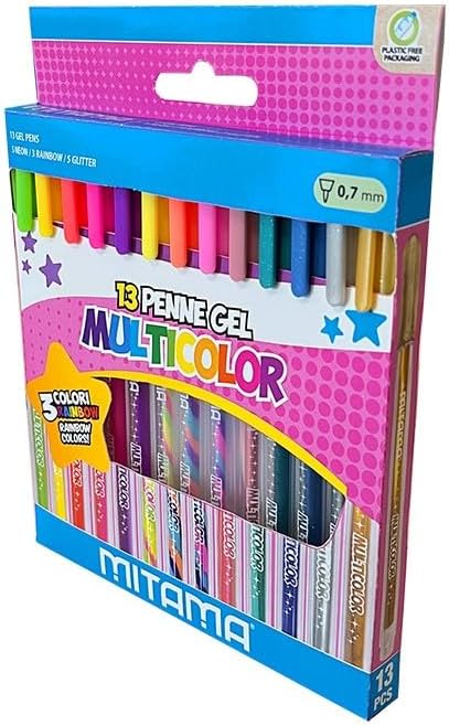 Stylos gel Mitama Multicolores Bt 13 u.