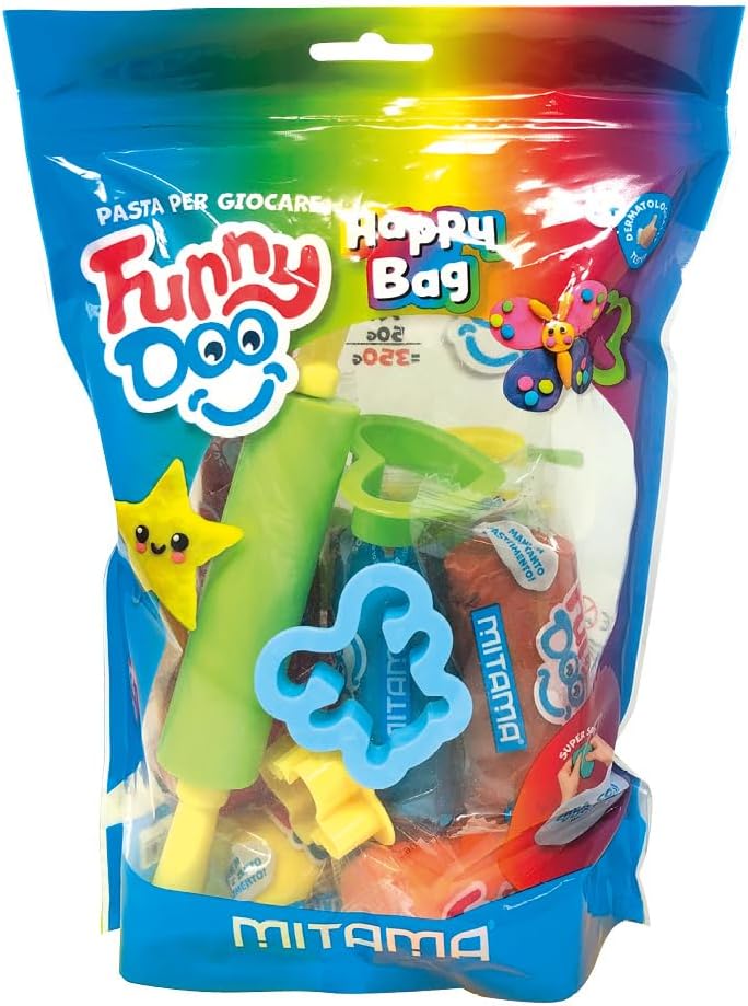 Kit Pasta Modelar Funny Doo Happy Bag 14pcs