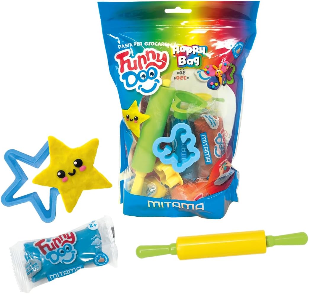 Kit Pasta Modelar Funny Doo Happy Bag 14pcs