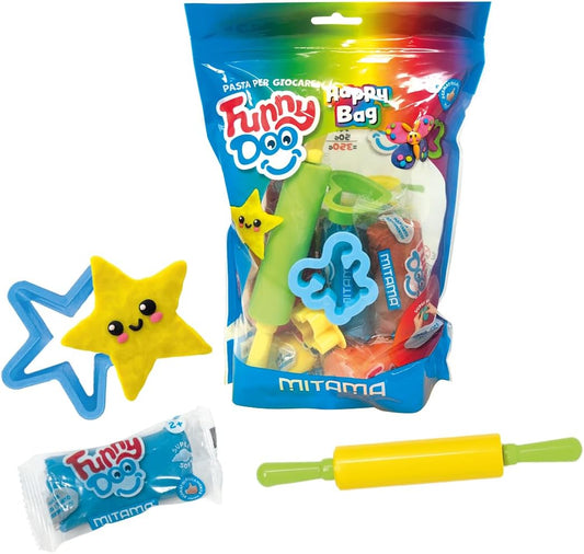Kit Pasta Modelar Funny Doo Happy Bag 14pcs