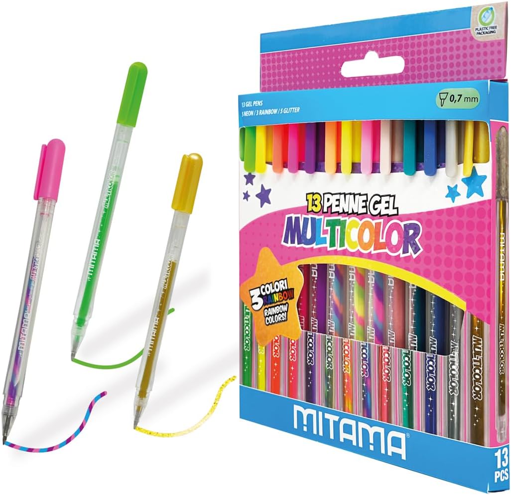Stylos gel Mitama Multicolores Bt 13 u.