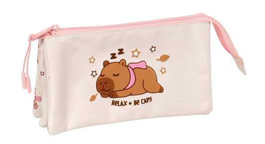Porta-Lápis Triplo Estojo Capivara | Papelaria
