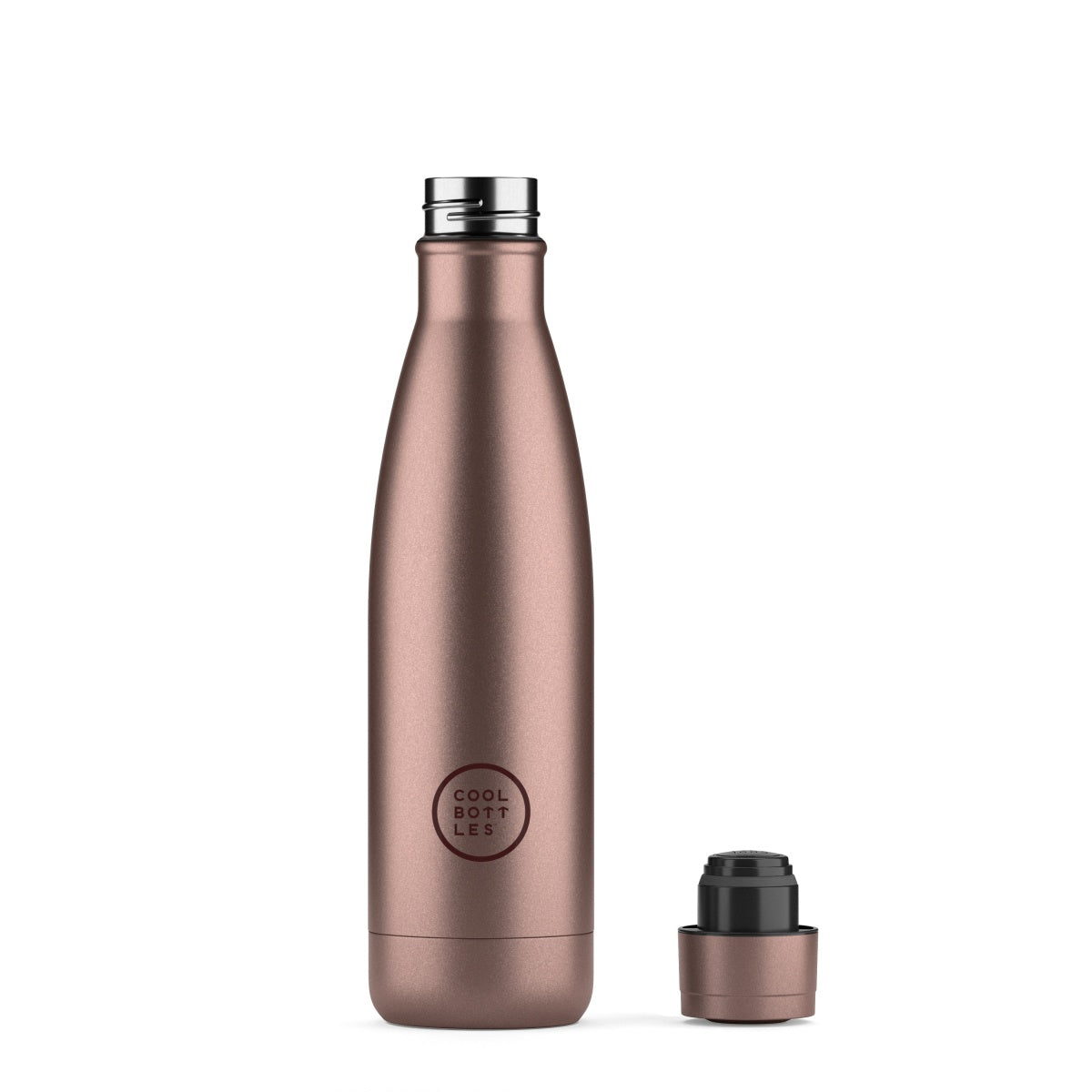 Botella Termo Cool Bottles Metallic Rose 500Ml