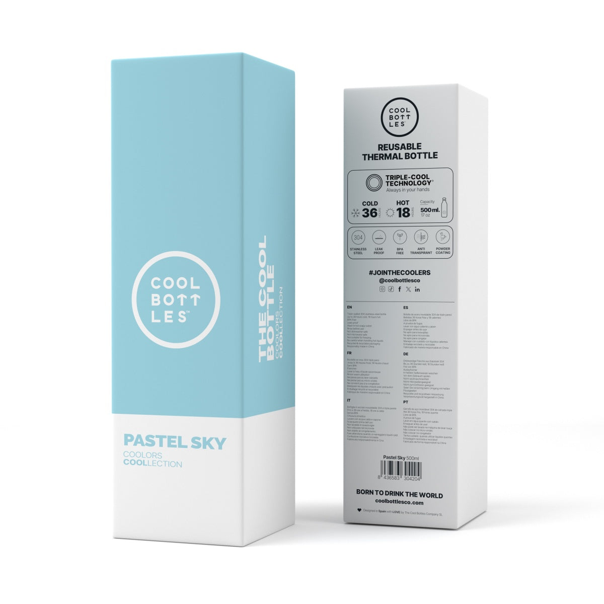 Botella Térmica Cool Bottles Pastel Sky 500Ml