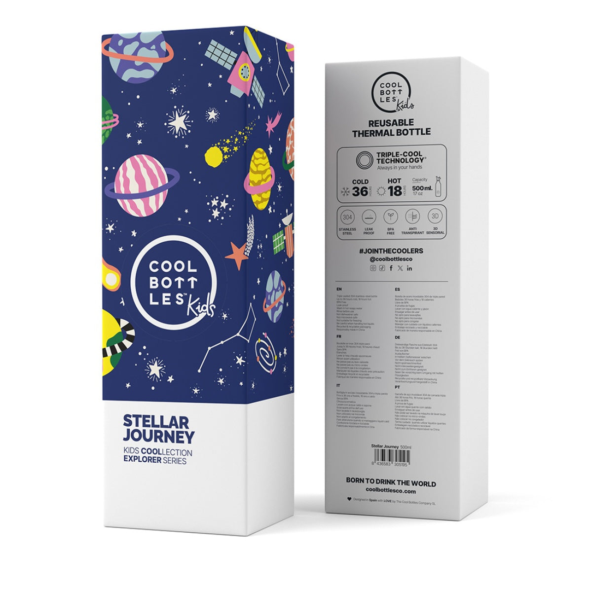 Botella Térmica Cool Bottles Stellar Journey 500Ml