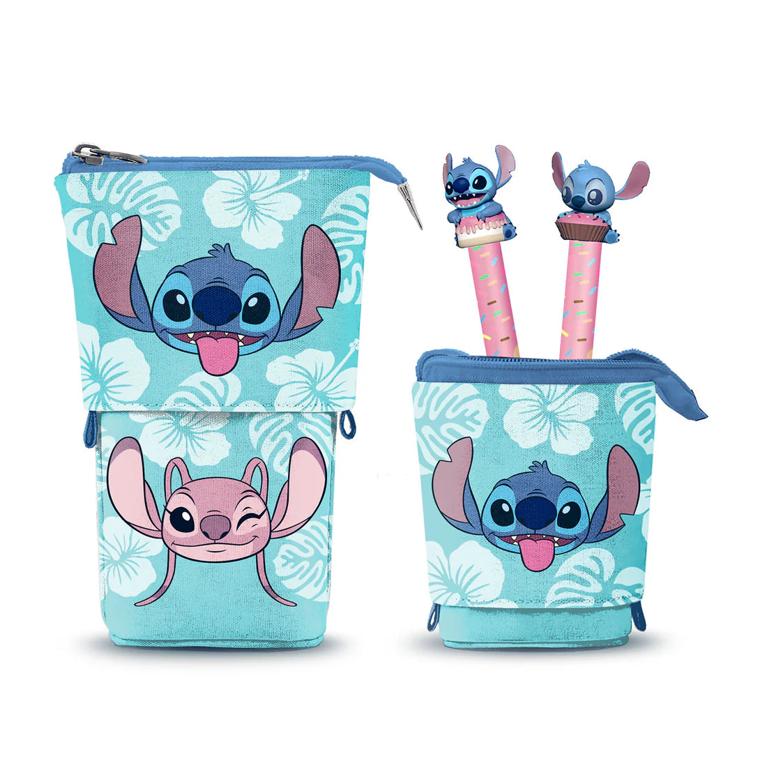 Karactermania Conjunto Estojo + 2 Canetas Gel - Stitch