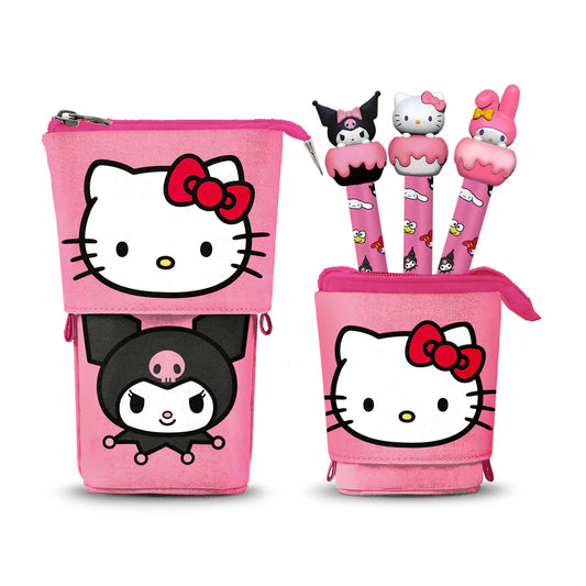 Karactermania Trousse + 3 Stylos Gel - Hello Kitty