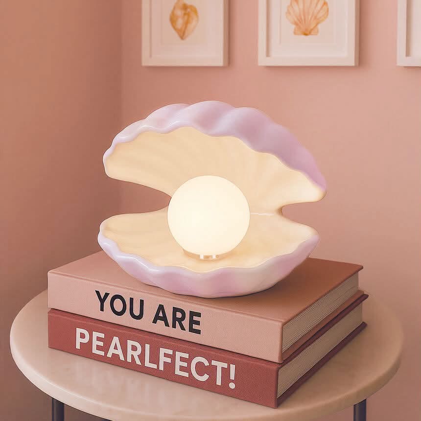 Lâmpada LED de Mesa Pearlfect - Concha com Pérola | Legami