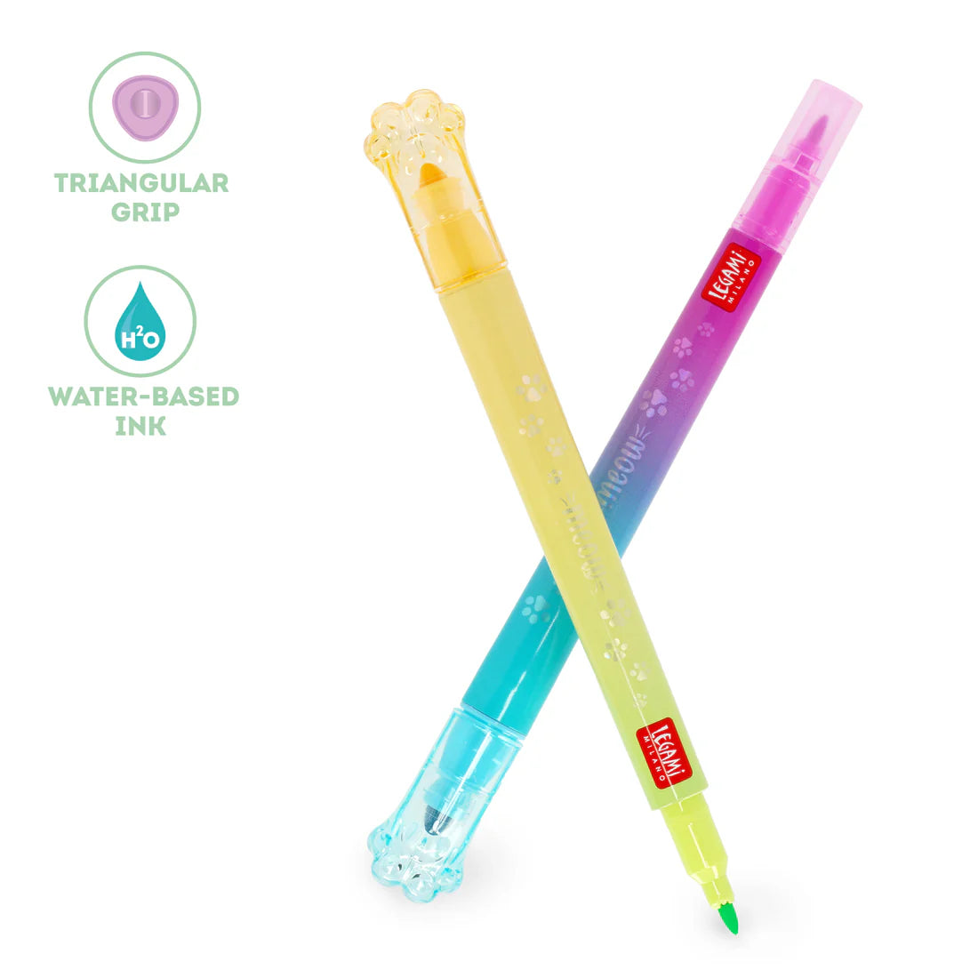 Set 6 Marcadores Doble Punta Meow | Legami