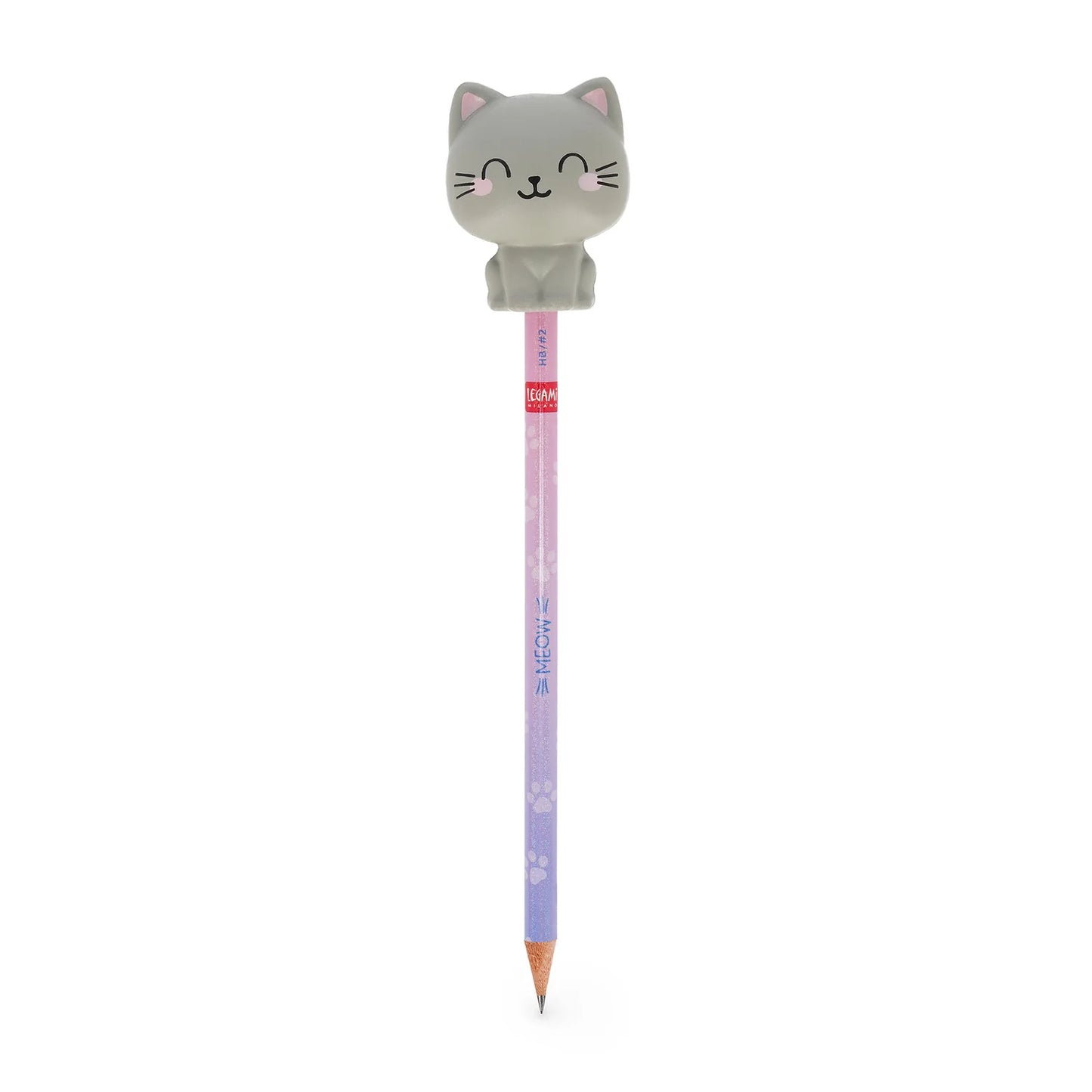 Lápis Com Anti-Stress Squeezies Squishy Legami - Gato Meow