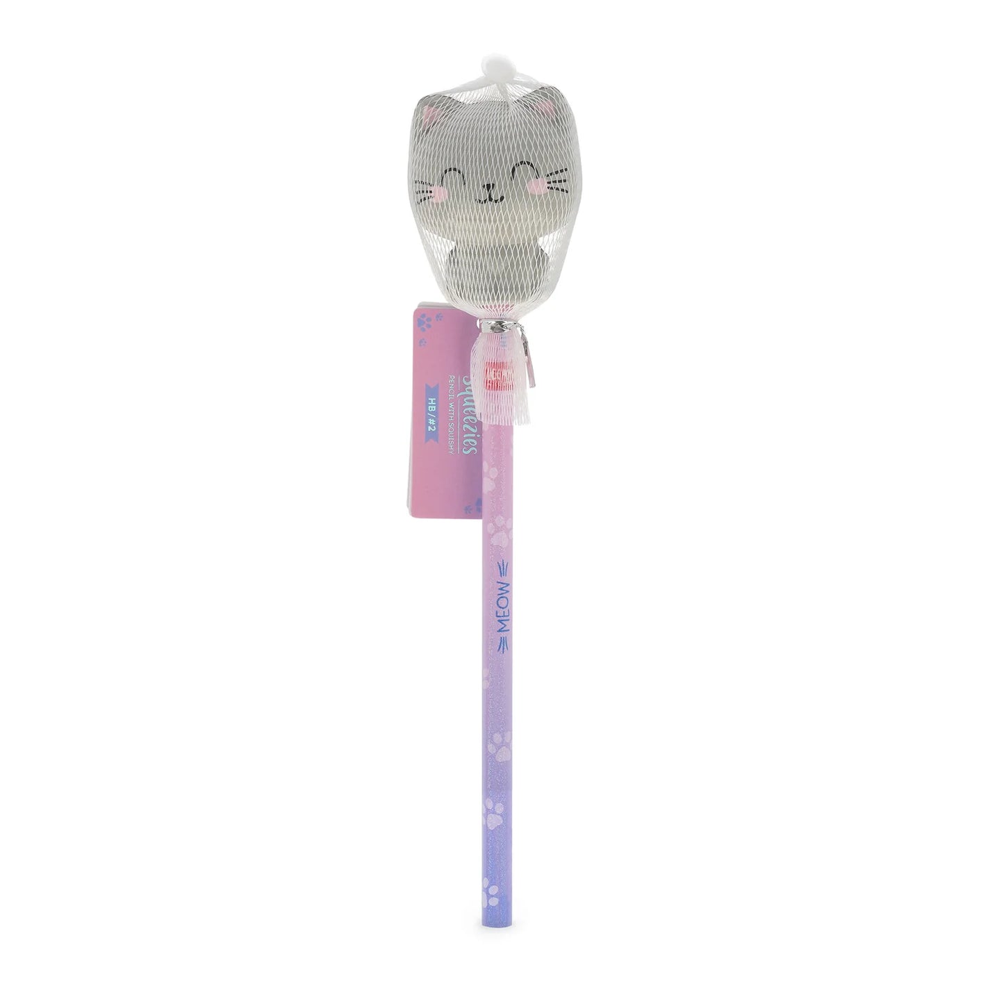 Lápis Com Anti-Stress Squeezies Squishy Legami - Gato Meow