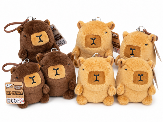 Peluche Capivara Porta-chaves Castanho