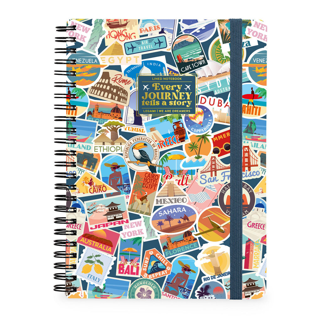 Caderno Espiral Pautado A4 Travel - Viagens | Legami