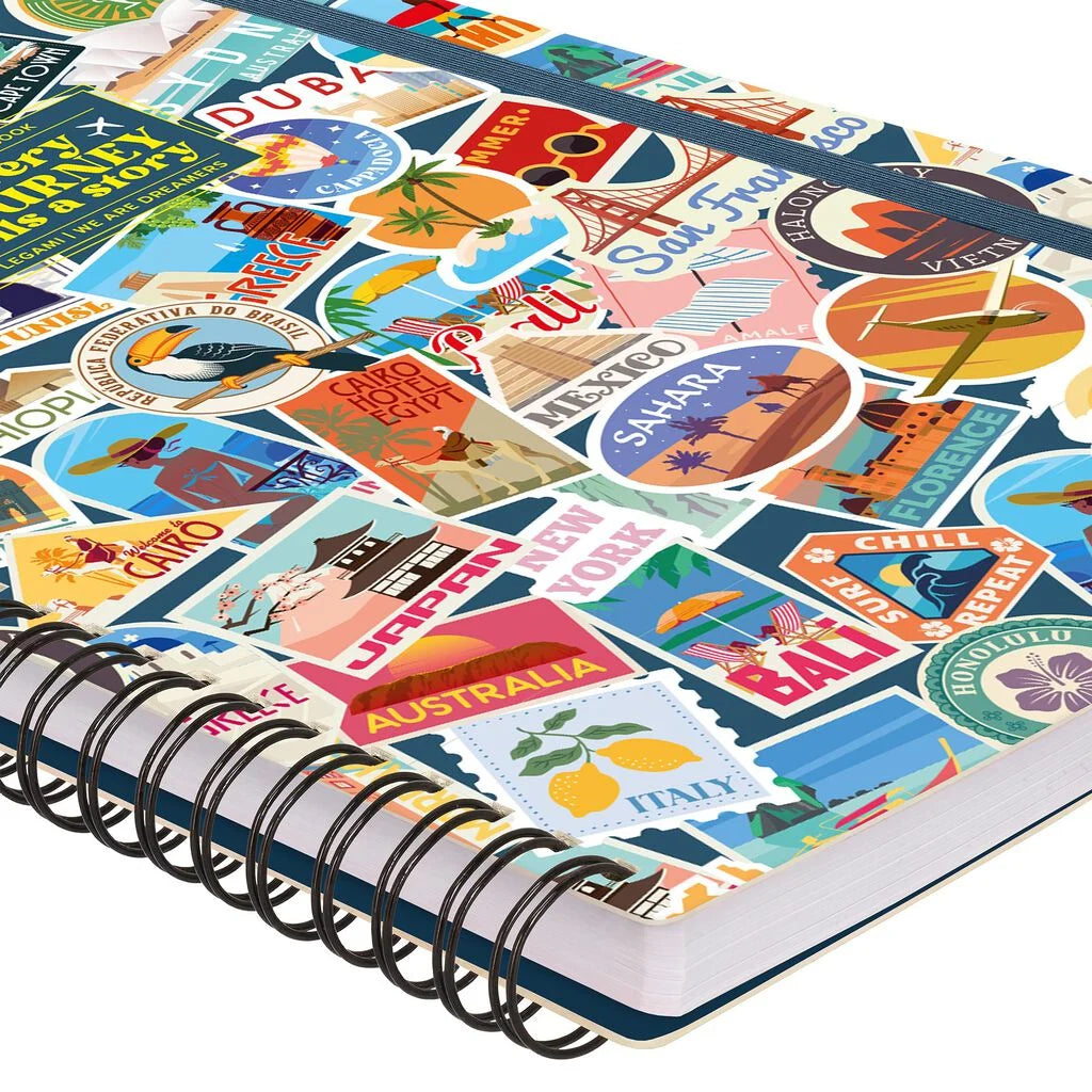 Caderno Espiral Pautado A4 Travel - Viagens | Legami