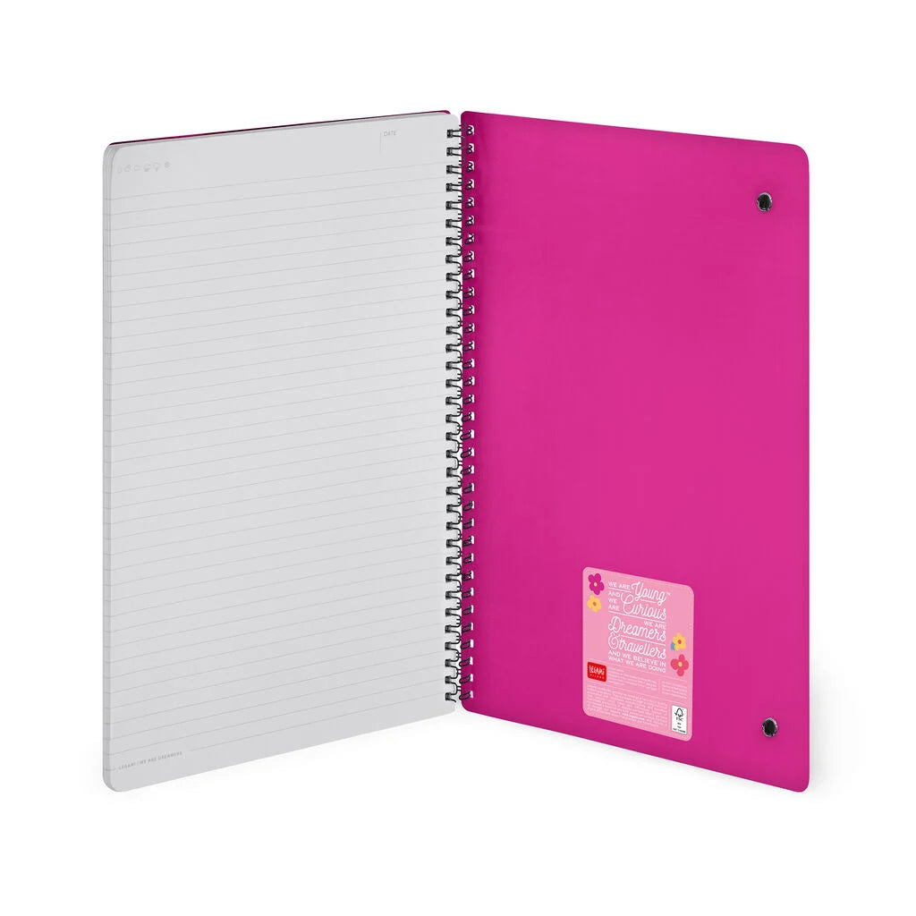 Caderno Espiral Pautado A4 Flowers - Flores | Legami