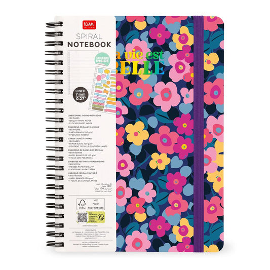 Caderno Espiral Pautado A4 Flowers - Flores | Legami