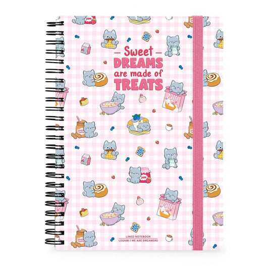 Caderno Espiral Pautado A4 Kitty - Gato | Legami