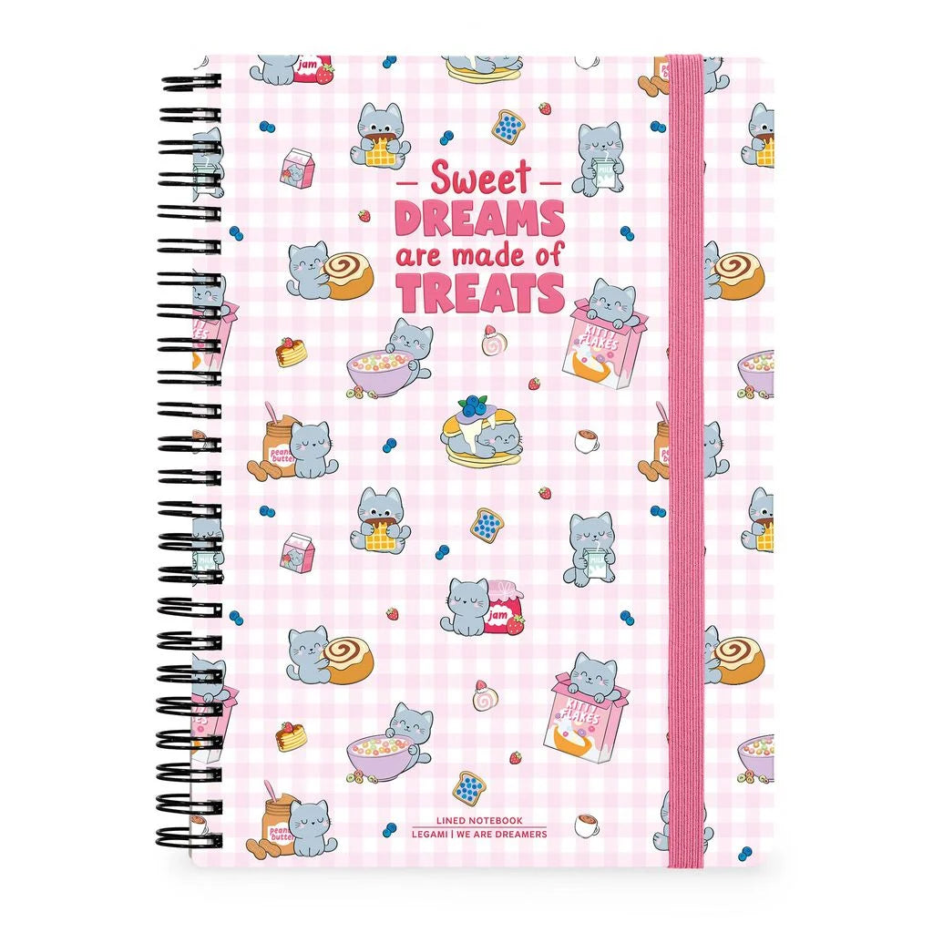 Caderno Espiral Pautado A4 Kitty - Gato | Legami