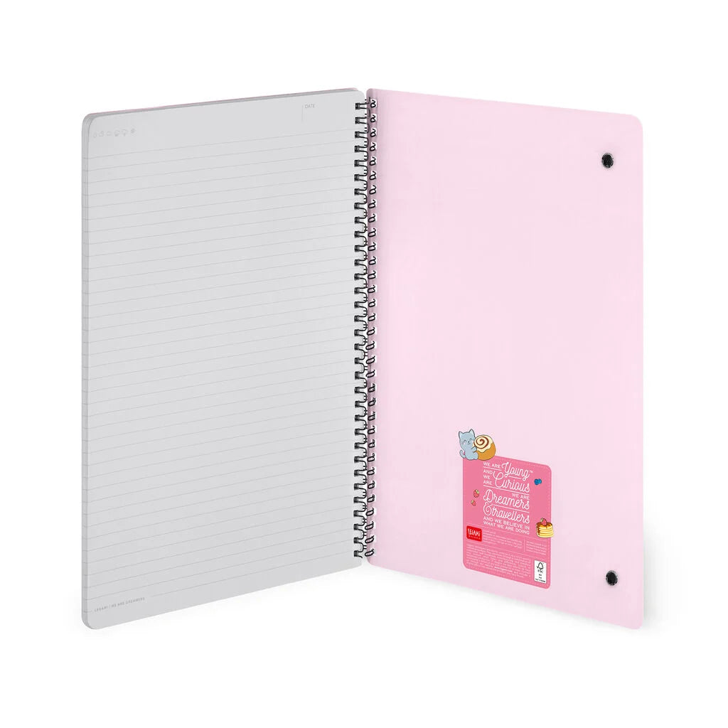 Caderno Espiral Pautado A4 Kitty - Gato | Legami