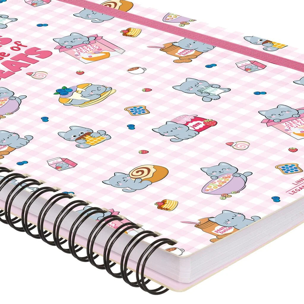 Caderno Espiral Pautado A4 Kitty - Gato | Legami