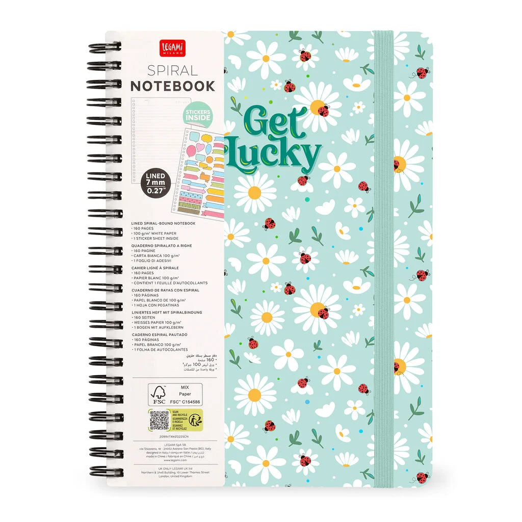 Caderno Espiral Pautado A4 Ladybug - Joaninha | Legami