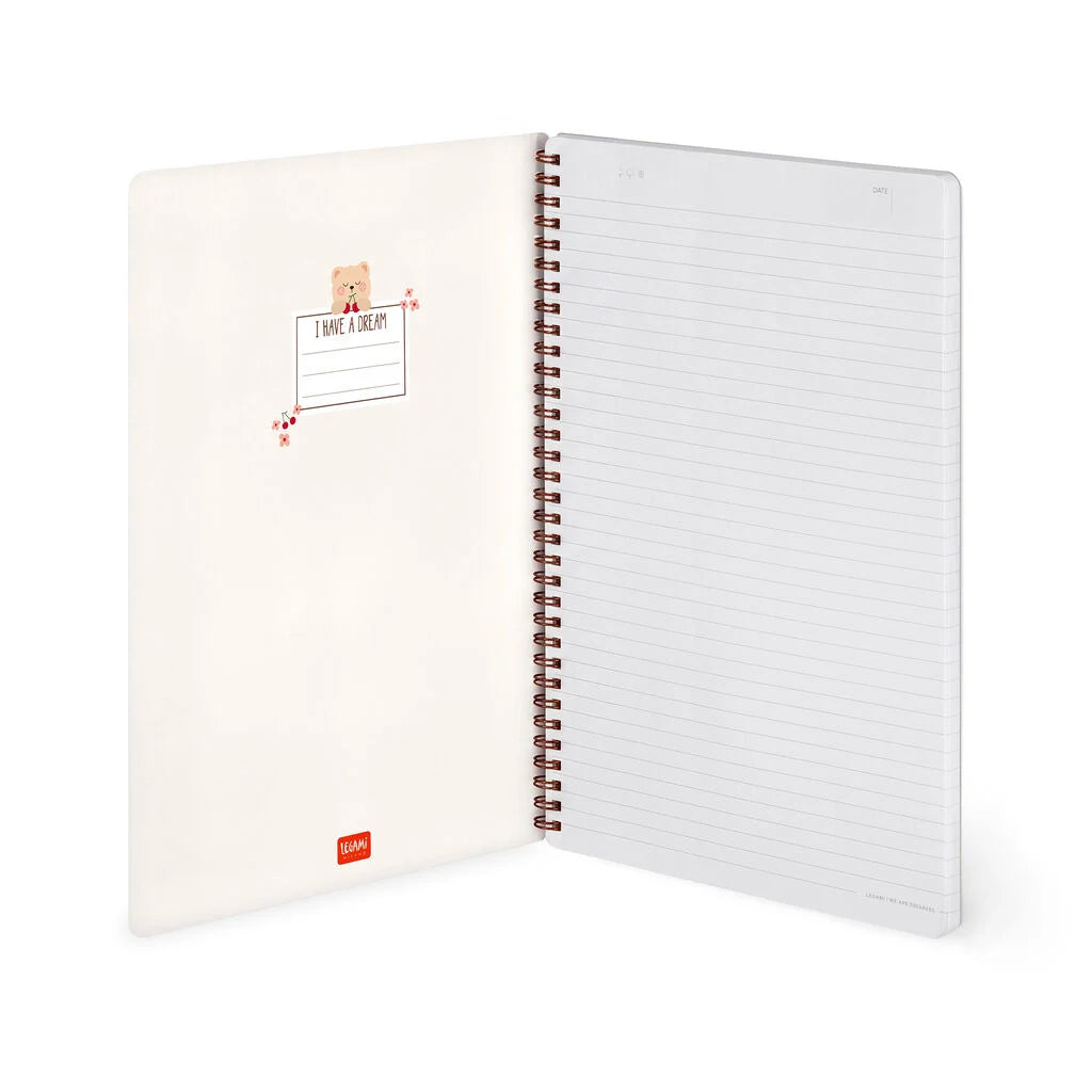 Caderno Espiral Pautado A4 Teddy Bear – Urso | Legami